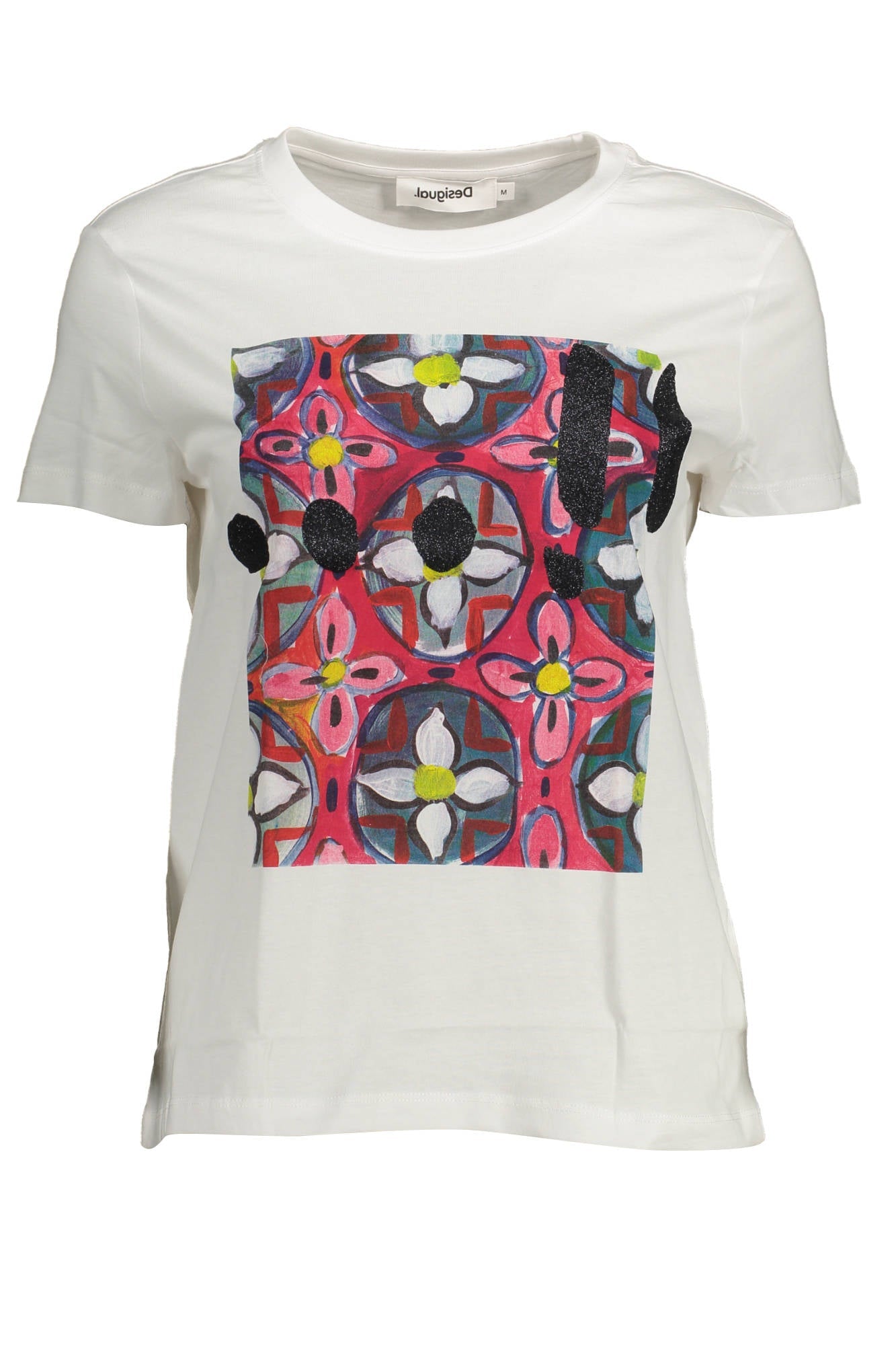 DESIGUAL WOMEN'S SHORT SLEEVE T-SHIRT WHITE