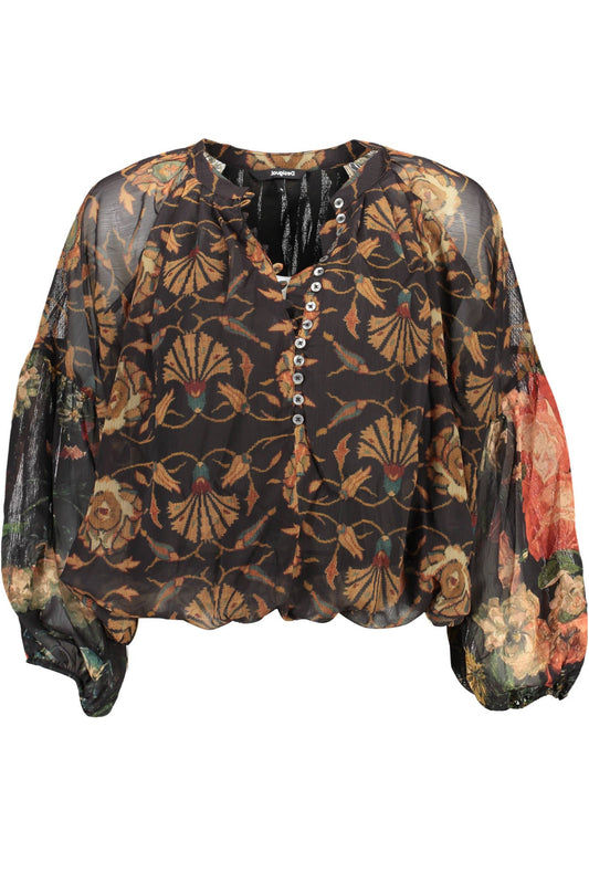 DESIGUAL LONG SLEEVE SHIRT WOMAN BLACK