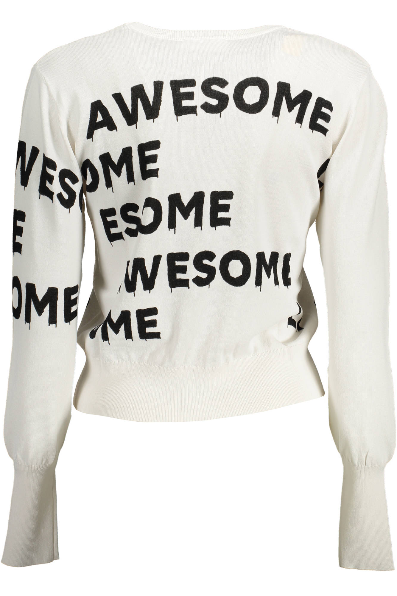 DESIGUAL WOMEN'S WHITE SWEATER