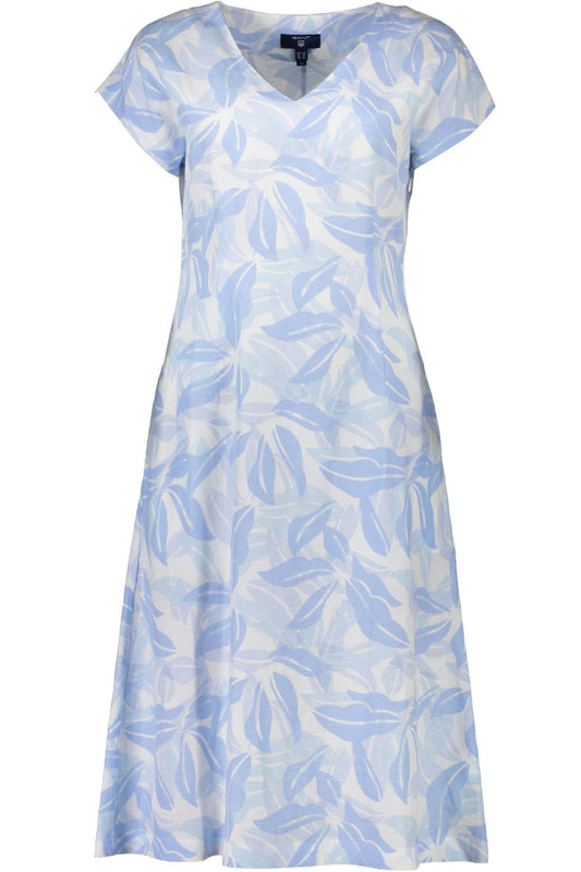 GANT LONG DRESS WOMAN LIGHT BLUE