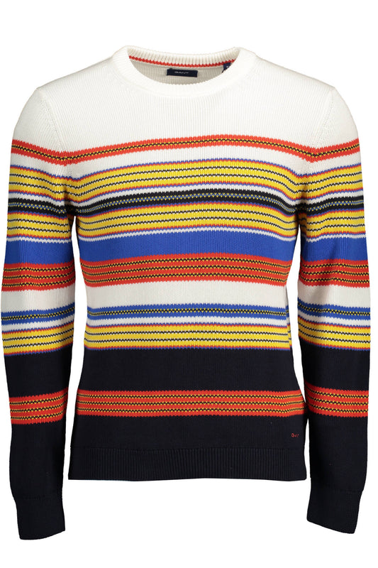 GANT Men's Multi Colored Striped C-Neck Sweater