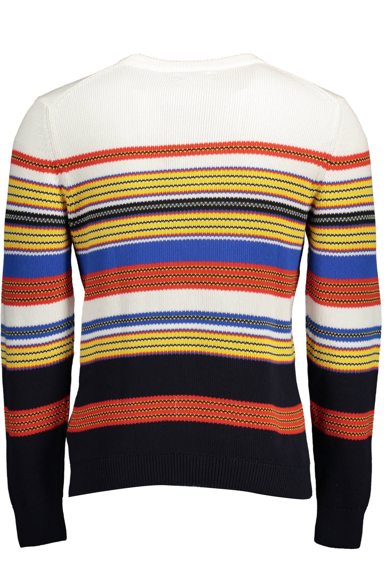 GANT Men's Multi Colored Striped C-Neck Sweater