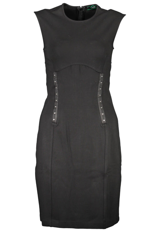 GUESS JEANS SHORT DRESS WOMAN BLACK
