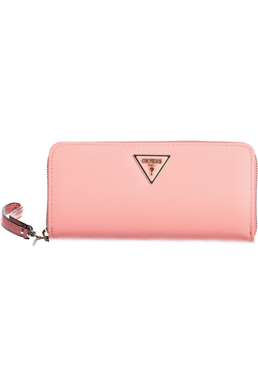 GUESS JEANS WOMEN'S PINK WALLET