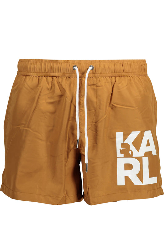 KARL LAGERFELD BEACHWEAR SWIMSUIT PARTS UNDER MAN BROWN