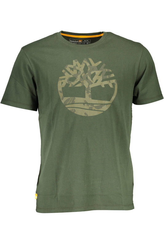 TIMBERLAND GREEN MEN'S SHORT SLEEVE T-SHIRT